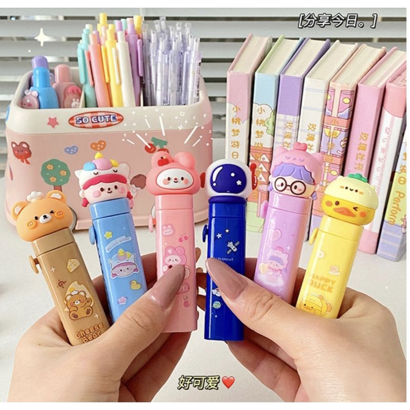 

1 set penghapus/ eraser karakter lucu kartun free Refill