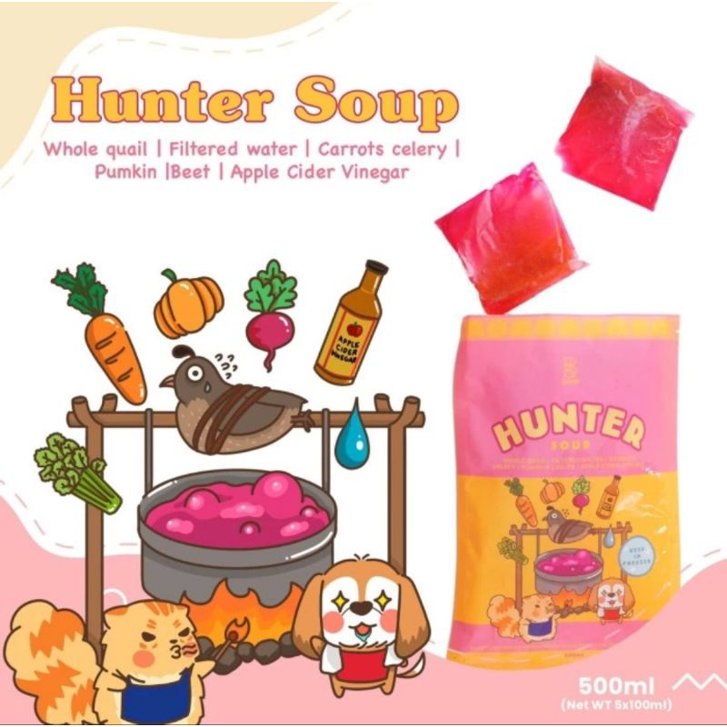 

BOOP PET Hunter Soup Quail Broth Kaldu Burung Puyuh dan Buah Beet Immune Boost Kesehatan Anjing Kucing 500 ML ( 5 x 100ML)