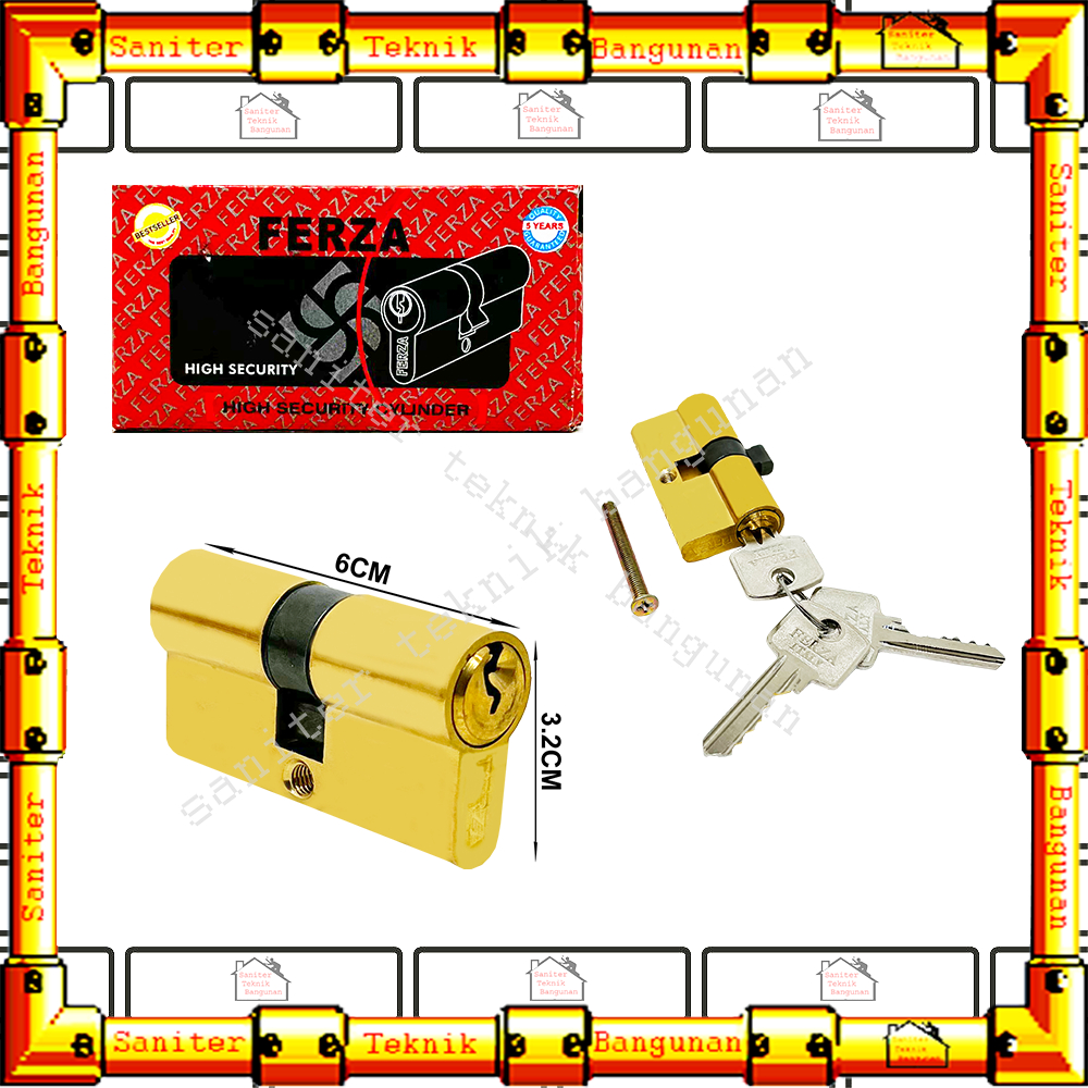 Silinder Kunci Pintu Besar Kuningan Ferza / Cylinder Bodi Kunci