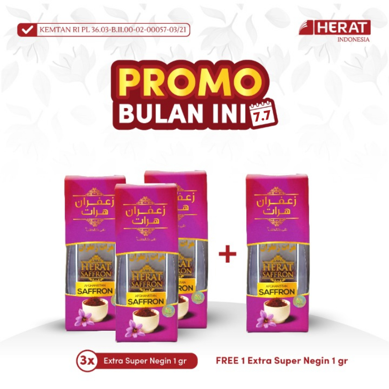 

[BELI 3 GRATIS 1] Herat Saffron Afghanistan - Saffron Grade A++ Premium - Safron Halal 100% Original