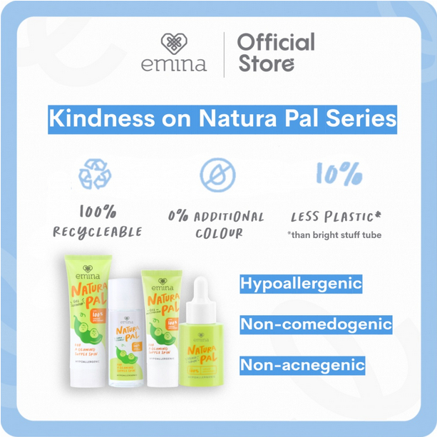 EMINA NATURA PAL SERIES - Cleanser | Moisturizer | Serum | Toner Essence ❤ jselectiv ❤ Skincare Kuli