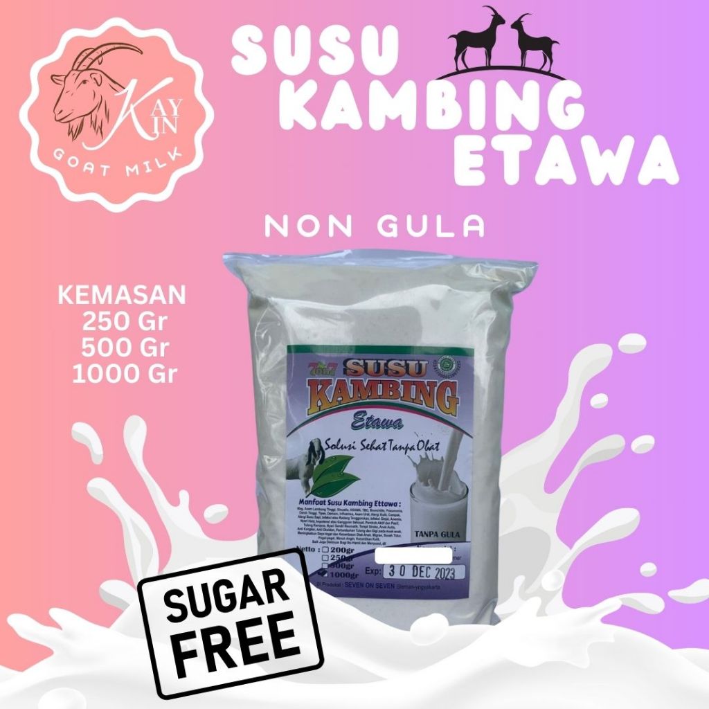 

SUSU KAMBING ETAWA 500gr TANPA GULA (Susu Kambing Etawa + Creamer)