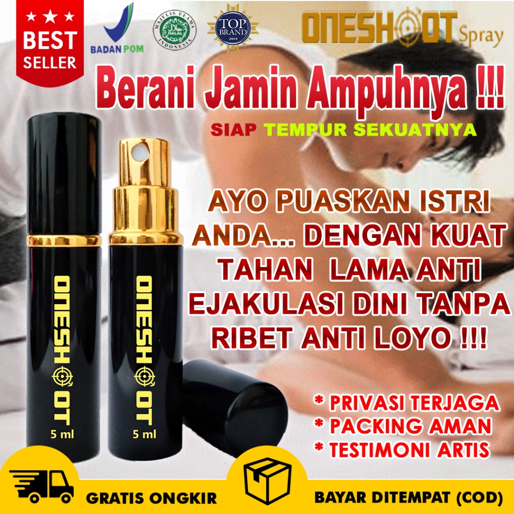 Obat Kuat Tahan Lama Pria Perkasa Ejakulasi Dini Oneshoot Spray Obat Kuat Laki-Laki Di Ranjang Oles 