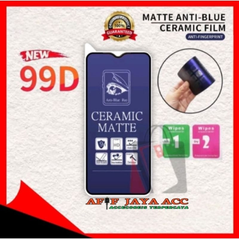 TG TERMPERD GLASS BLUE CERAMIC DOVE TIPE HP OPPO F9 A12 A5S A7 ALL TYPE SEMUA ADA TG CERAMIC BLUE LU