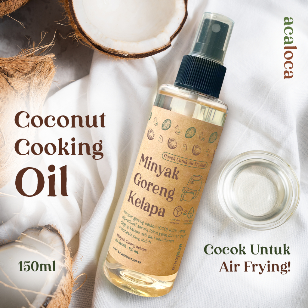 

READY! Acaloca Coconut Cooking Oil Spray 150 ml - Minyak Goreng Kelapa Kemasan Botol Spray 150 ml [SAMEDAY]