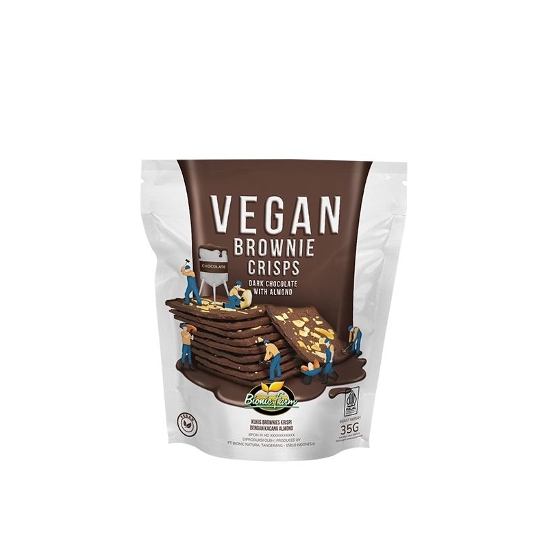 

Vegan Browni Crisp Dark Chocolate with Almond 40gram