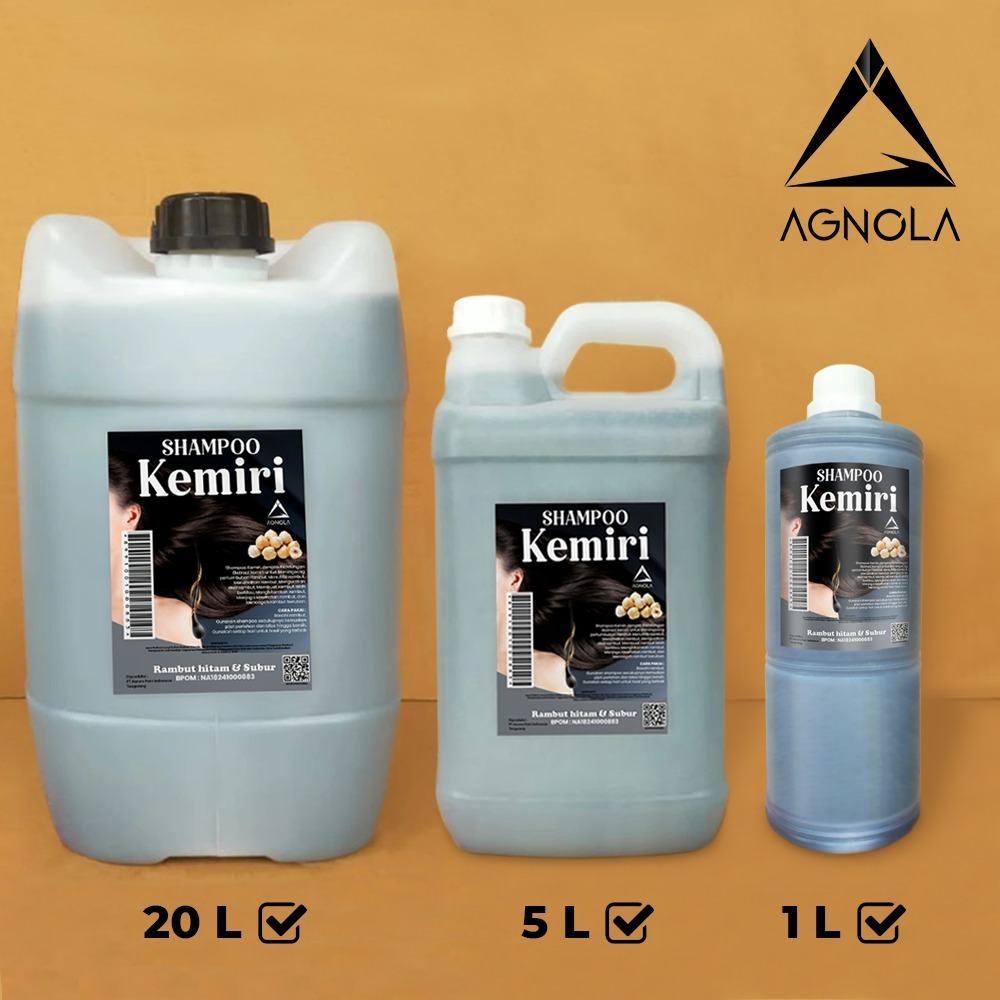 (BPOM) Shampoo Kemiri Hitam - Shampoo Pemanjang Rambut  Menebalkan dan Menghitamkan Rambut Anti Keto