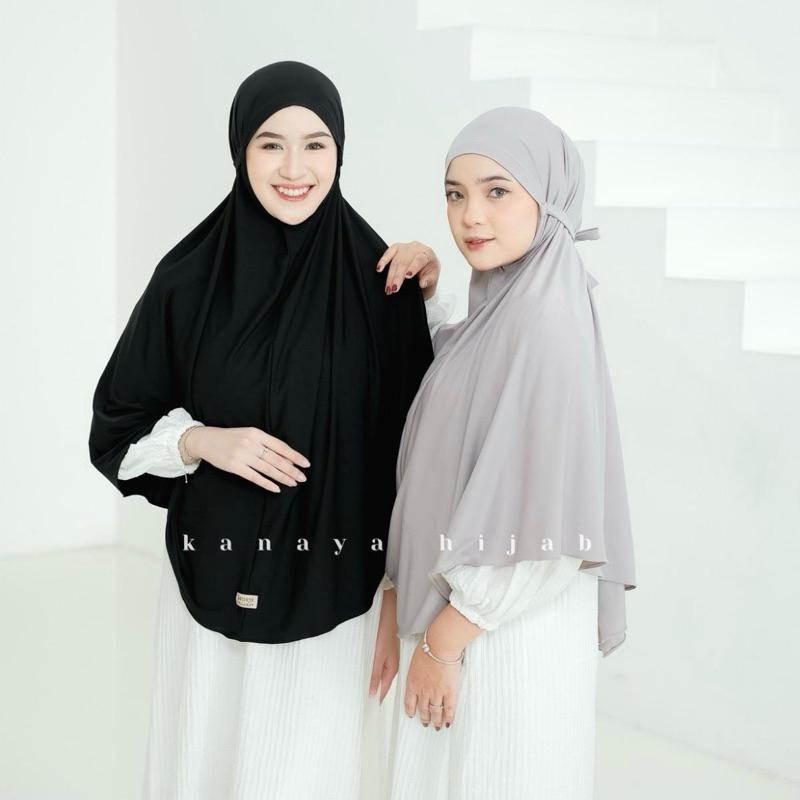 kanaya - Bergo Tali Maryam Jumbo XL Jersey, Jilbab syari