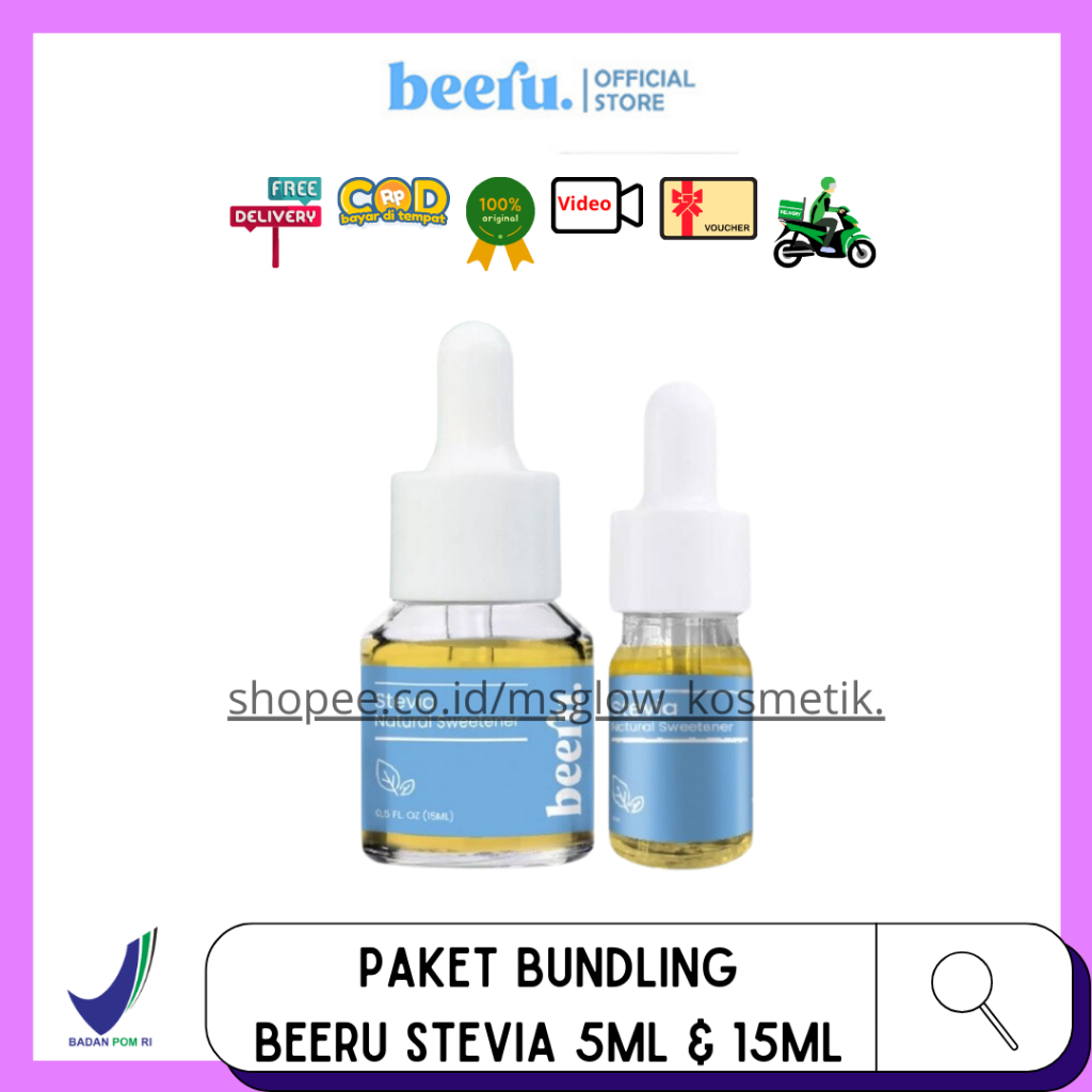

Paket Bundling Beeru Stevia 5 mL + 15 mL Pemanis Alami Pengganti Gula