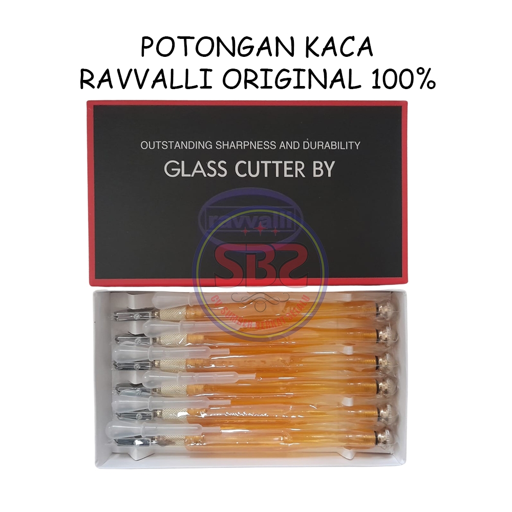 RAVVALLI Pemotong Kaca Ravvalli Original Asli Alat Pemotong Kaca Original Murah Glass Cutter Pisau K