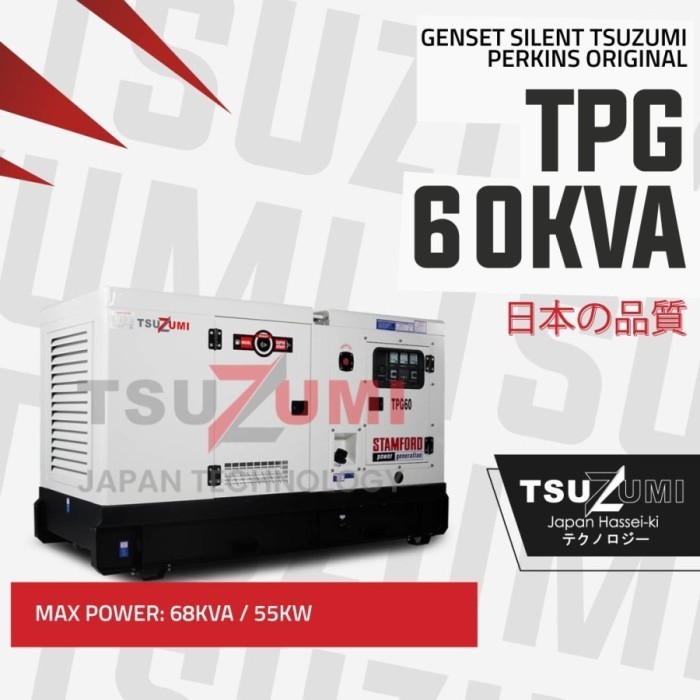 Genset Silent 60 KVA Tsuzumi Diesel Generator / Genset Silent Made in UK