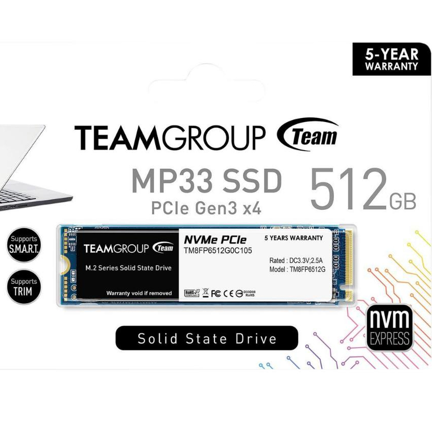SSD NVME 512GB Team Group MP33 Warranty 3-year