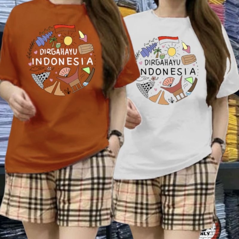 KAOS WANITA 17AGUSTUSAN KAOS MERDEKA TERBARU BAJU MERDEKA ATASAN MERDEKA