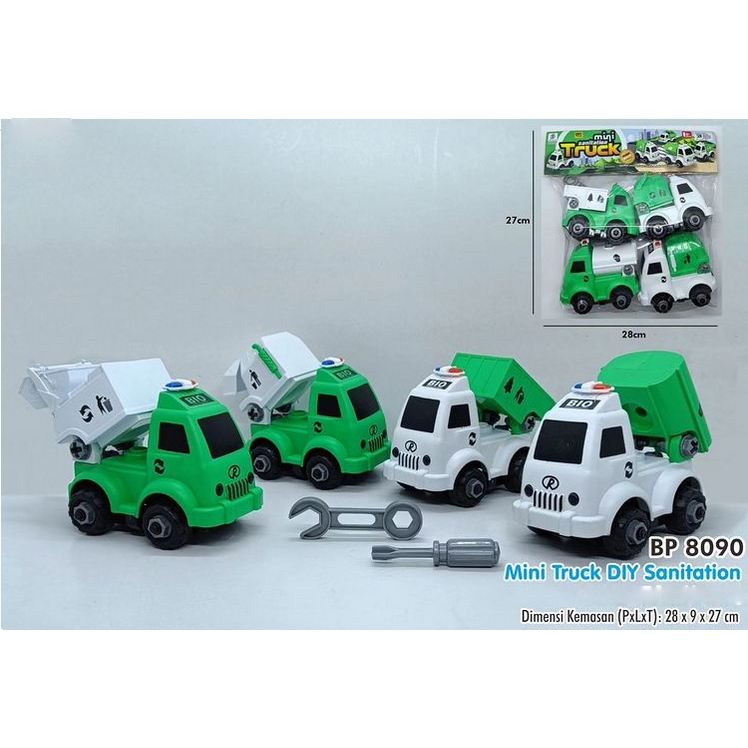 Mainan Anak Mini Truck DIY Sanitation