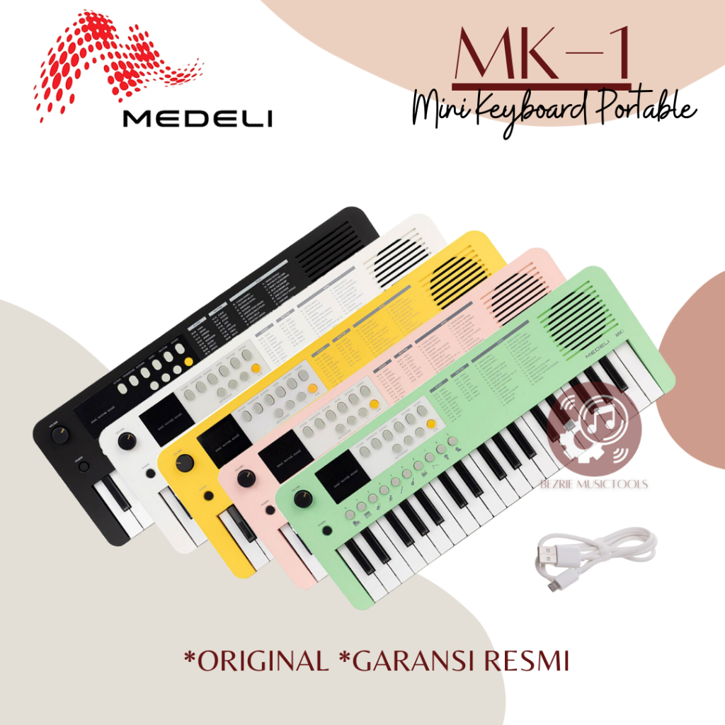 Medeli MK1 Mini Keyboard Portable Medeli Mk-1 Keyboard Pemula Medeli Mk1 Keyboard Mini