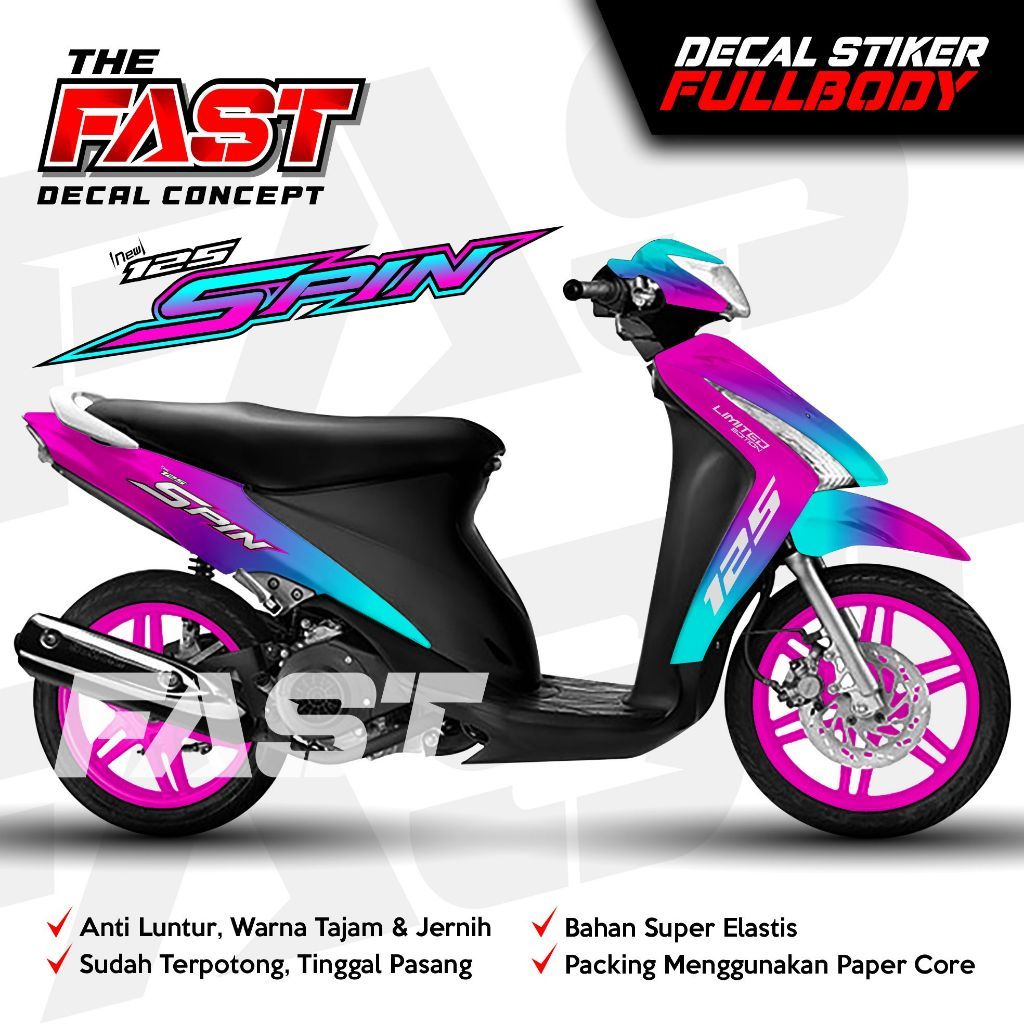 BISA COD Stiker Spin 125 Decal Variasi Spin125 Decal Stiker Suzuki Spin 125 Fullbody Bunglon Stiker 