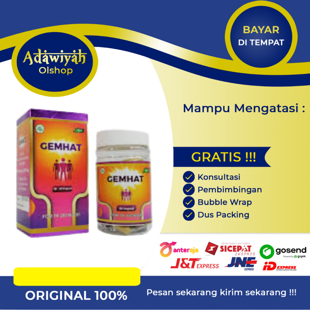 Kapsul Gemhat Penggemuk Badan | Menggemukan Badan Dengan Aman Tanpa Efek Samping | Penambah Berat