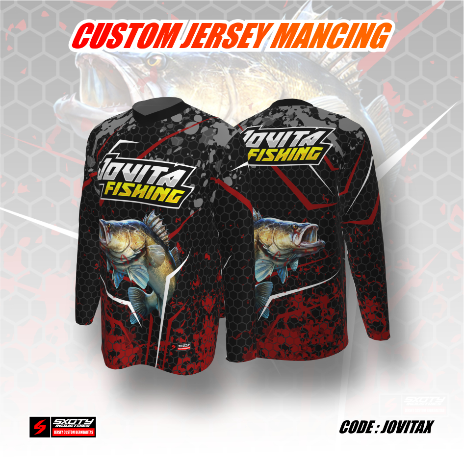 SXOTY JERSEY - Jersey mancing warna merah maroon jersey mancing laut komunitas mancing mania jersey 