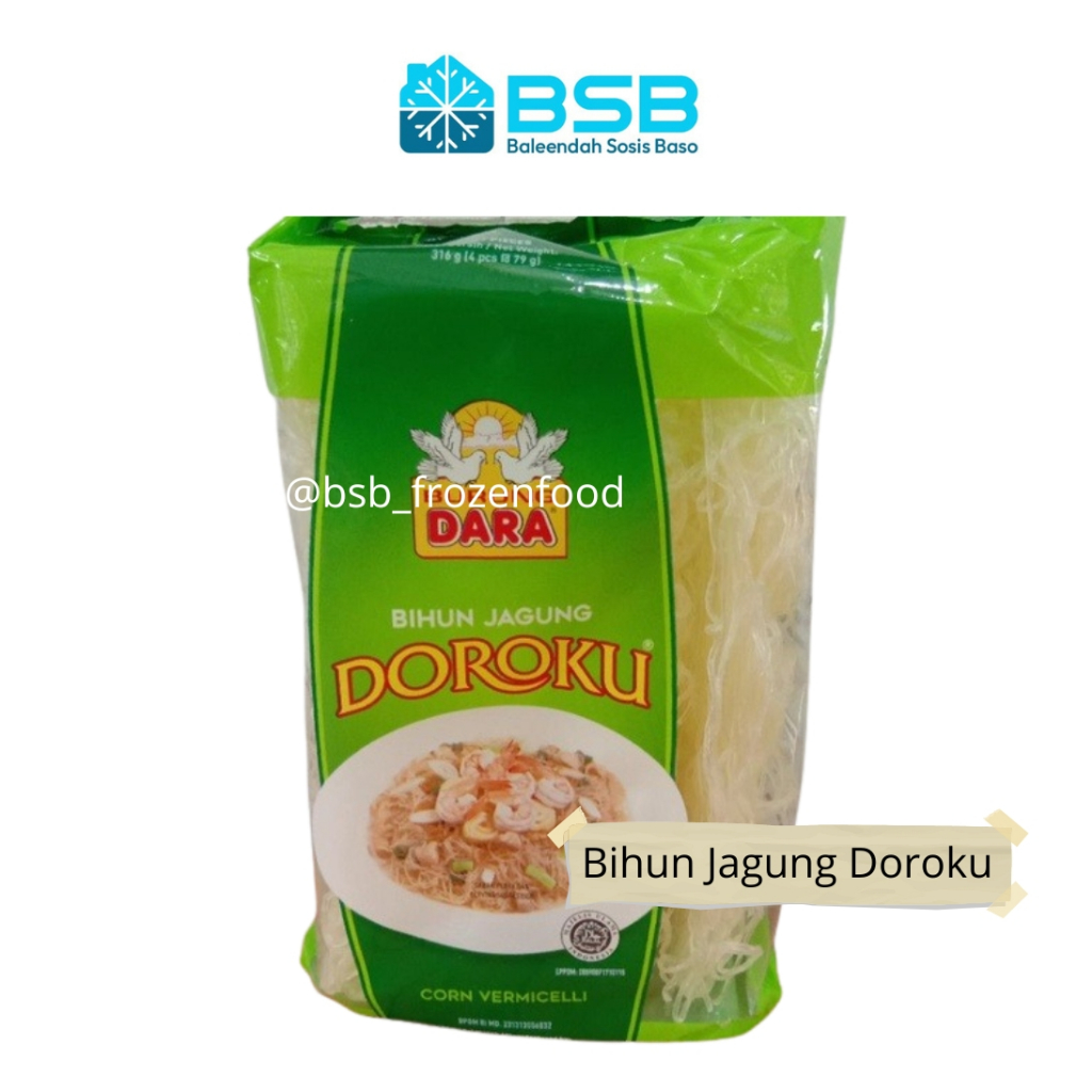 

Bihun Jagung Doroku Cap Burung Dara 316 gr / Bihun Doroku Jagung 2 Keping 4 Keping