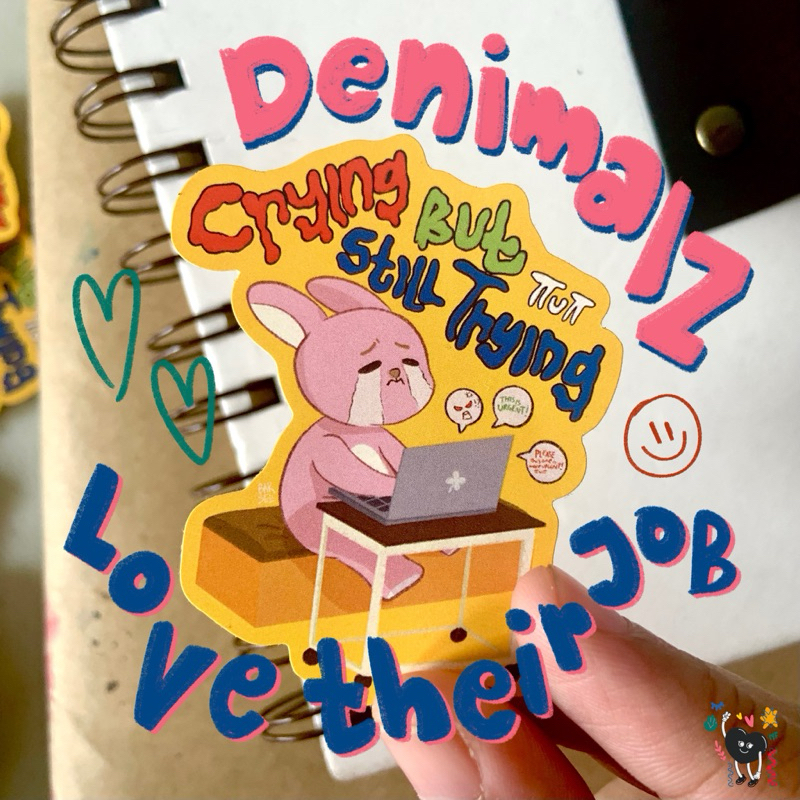 

Denimalz Love Their Job - Die Cut Stickers