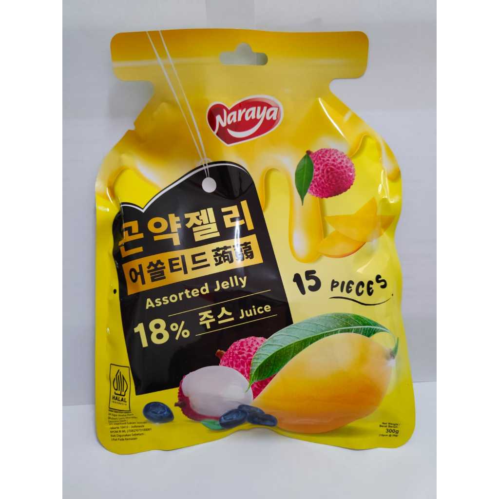 

Naraya Konyaku Jelly Assorted / Mango / Blueberry / Lychee 300gr