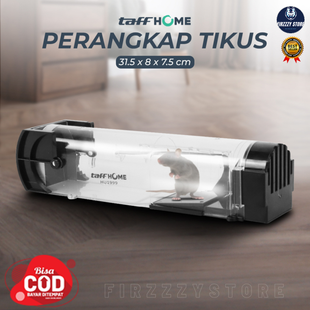 Jebakan Perangkap Tikus Mouse Trap Cage -- Black(31.5 x 8 x 7.5 cm)