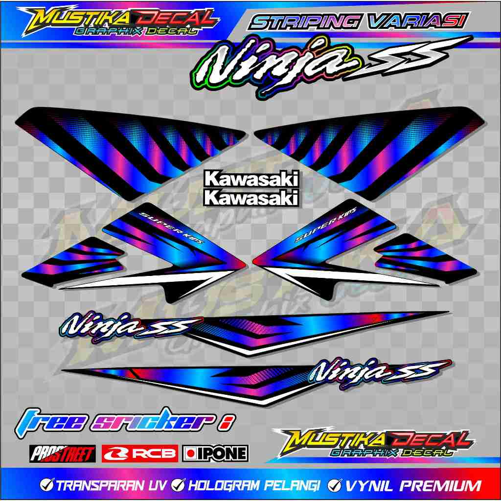 STRIPING VARIASI KAWASAKI NINJA SS / STICKER LIST MOTOR KAWASAKI NINJA SS