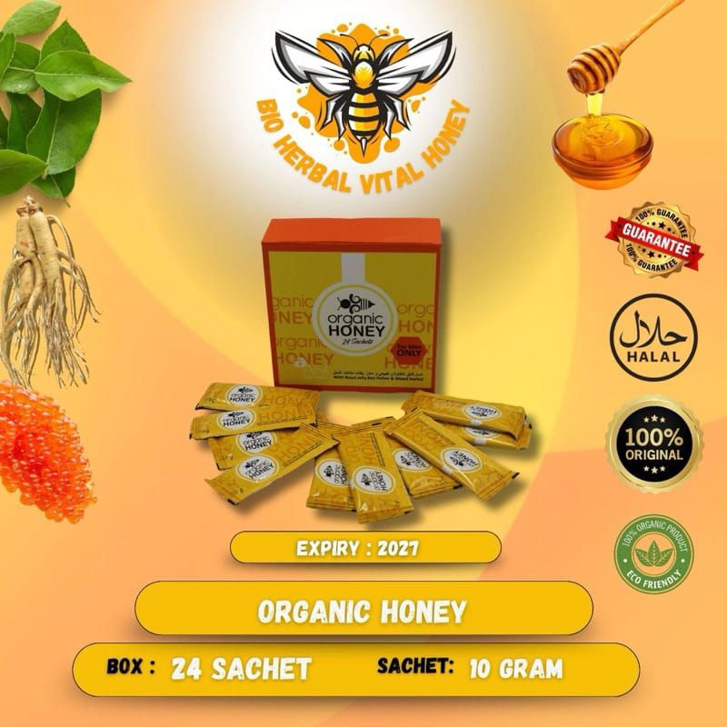 

Organic Honey Original 24 Sachet - Madu Herbal Pria Terbaik