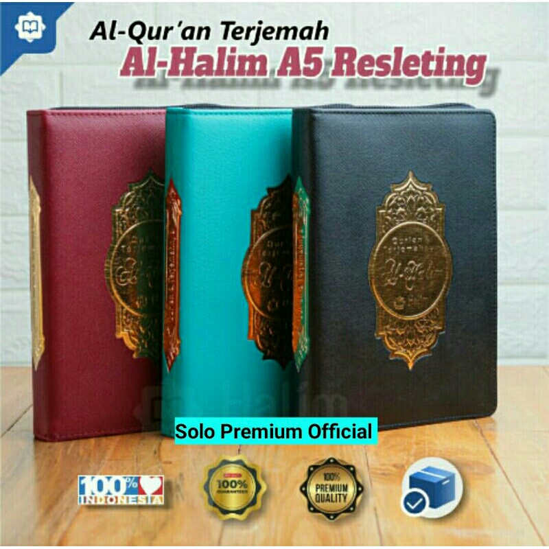 Al-Quran Al-Halim Al Quran Terjemah Al Halim Ukuran A5 Dompet Resleting Ukuran Sedang 15 x 21