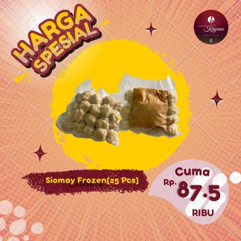 

SIOMAY FROZEN HOME MADE ASLI IKAN TENGGIRI ISI 25 & 50 PCS