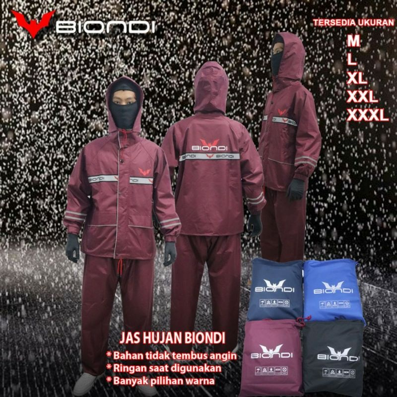 JAS HUJAN BIONDI ORIGINAL TIDAK TEMBUS AIR, ADEM NYAMAN DIPAKAI