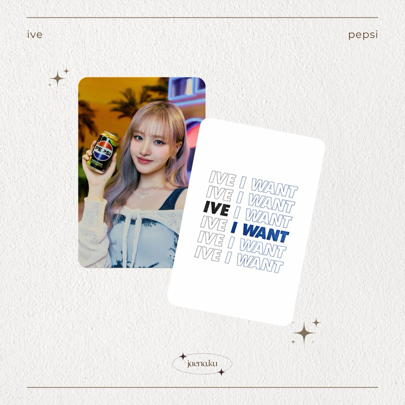 [IVE] PHOTOCARD IVE STARSHIP X PEPSI YUJIN GAEUL REI WONYOUNG LIZ LEESEO