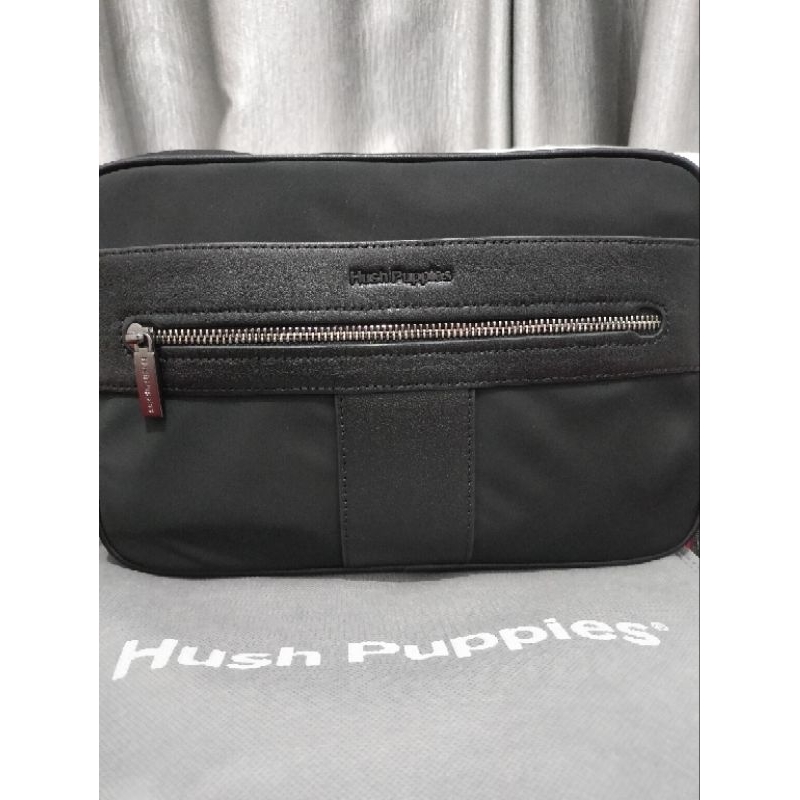 PRELOVED - Hush Puppies Clutch Pria Lucas Clutch/Messenger Bag Black