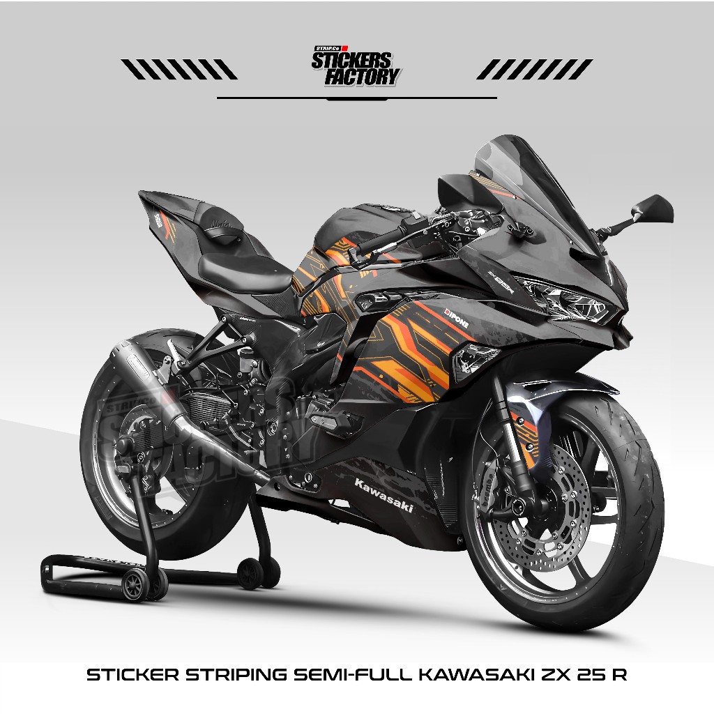 STICKER STRIPING SEMIFULL KAWASAKI NINJA ZX25R / DECAL ZX25R / STIKER MOTOR ZX25 VARIASI / ZX25 / 22