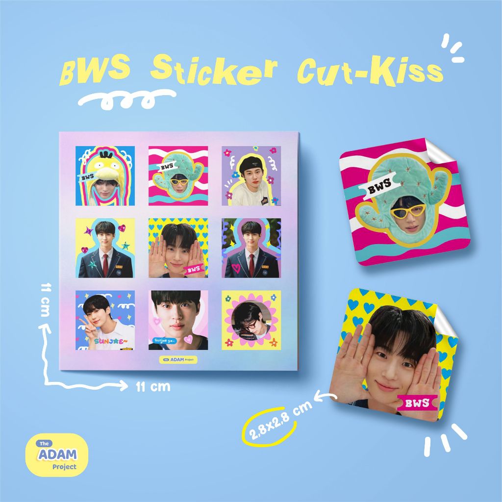 

[READY] STIKER BYEON WOOSEOK - SUNJAE | Cut-Kiss Square Sticker Sunjae Sol | Stiker Lovely Runner