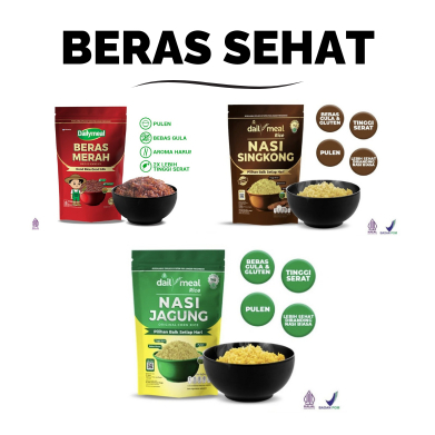 

DAILYMEAL BERAS MERAH - JAGUNG - SINGKONG UKURAN 1 KG