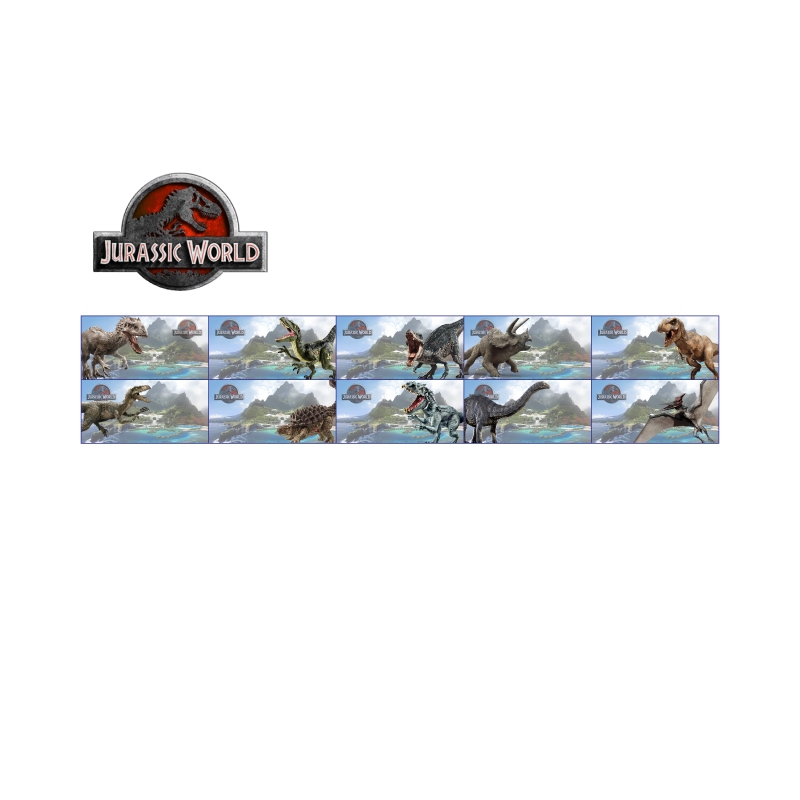 

sticker nama waterproof jurassic dino