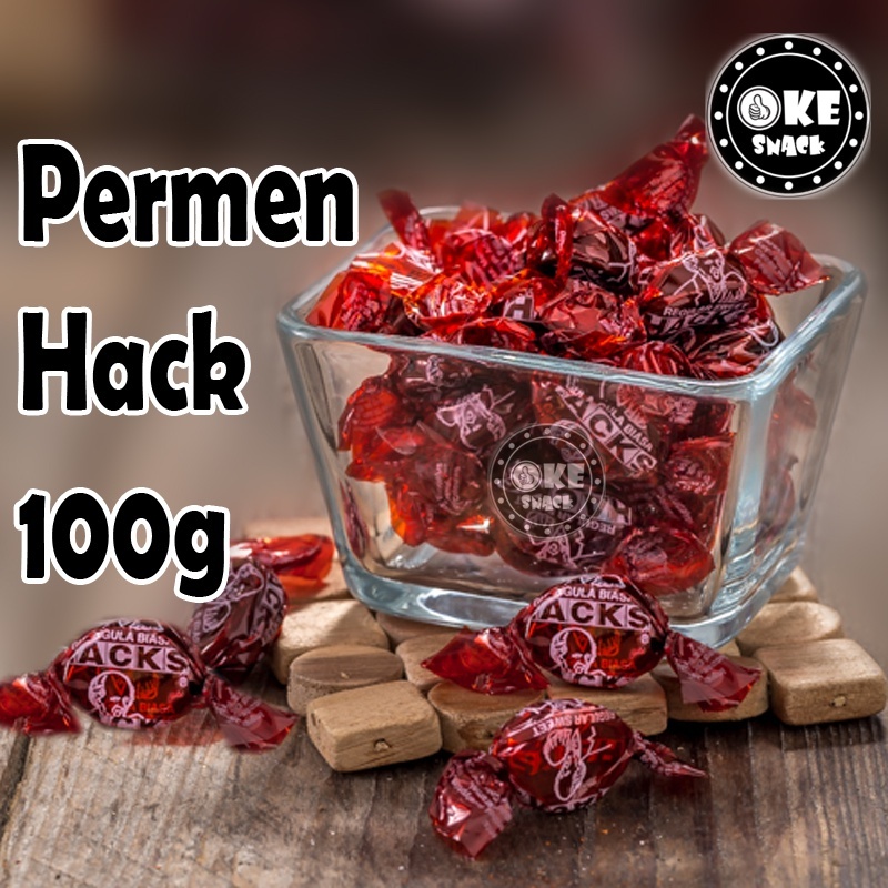 

Permen HACK 100 Gram / 30butir -+ Pelega Tenggorokan / HACKS Cough Drop Mint Candy