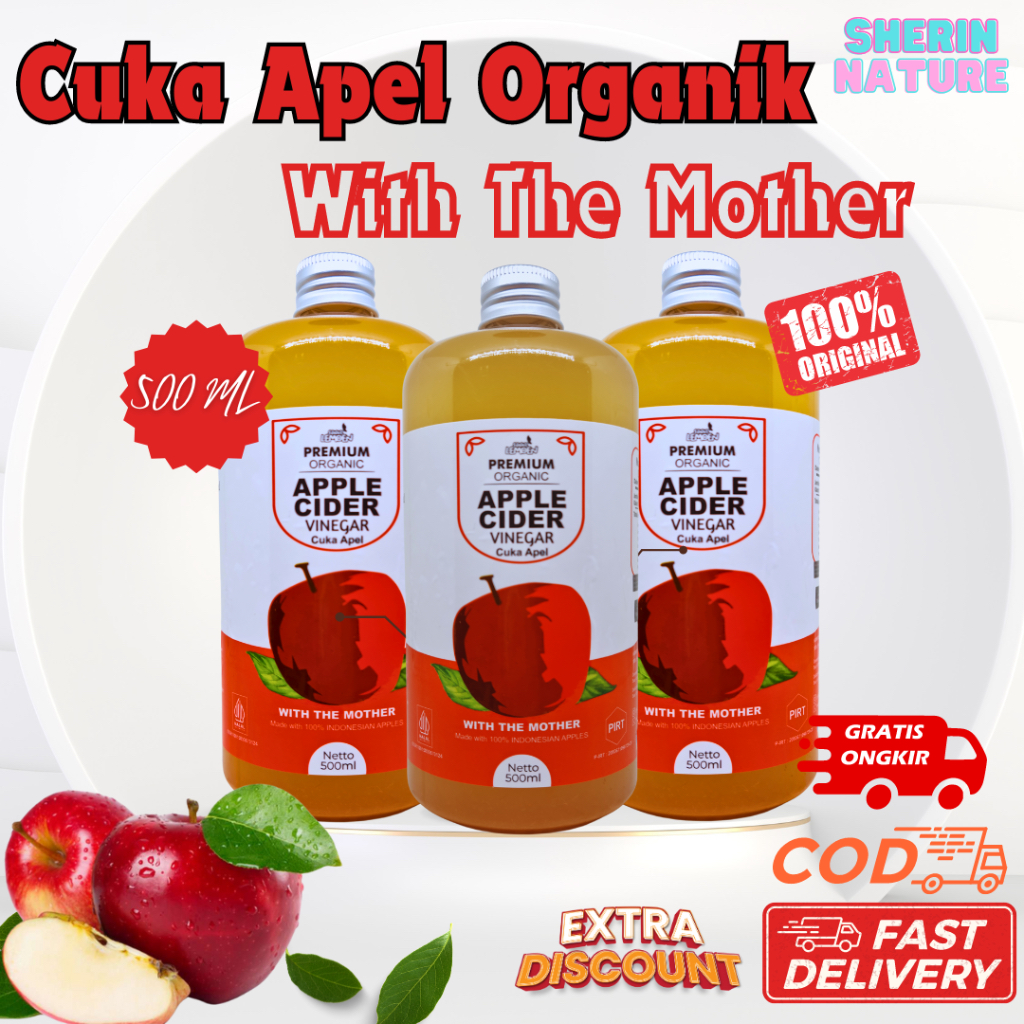 

CUKA APEL Apple Cider Vinegar Premium Organik Untuk Diet Alami by Suur Lemoen