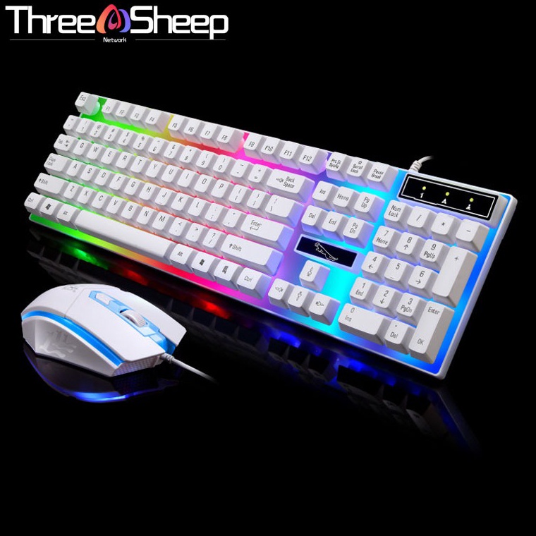 Three Sheep Network Set keyboard dan mouse mekanis 14 papan ketik k N6G3