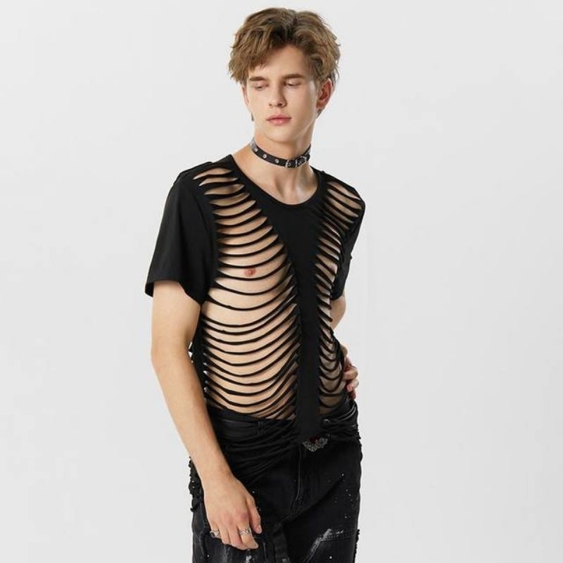 Kaos Pria Musim Gugur Seri Ripped
