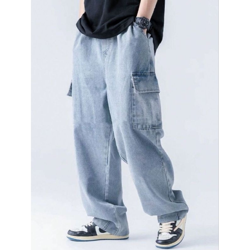 Celana jeans pria celana panjang pria celana panjang jeans cargo celana cargo pria Jeans cargo panja