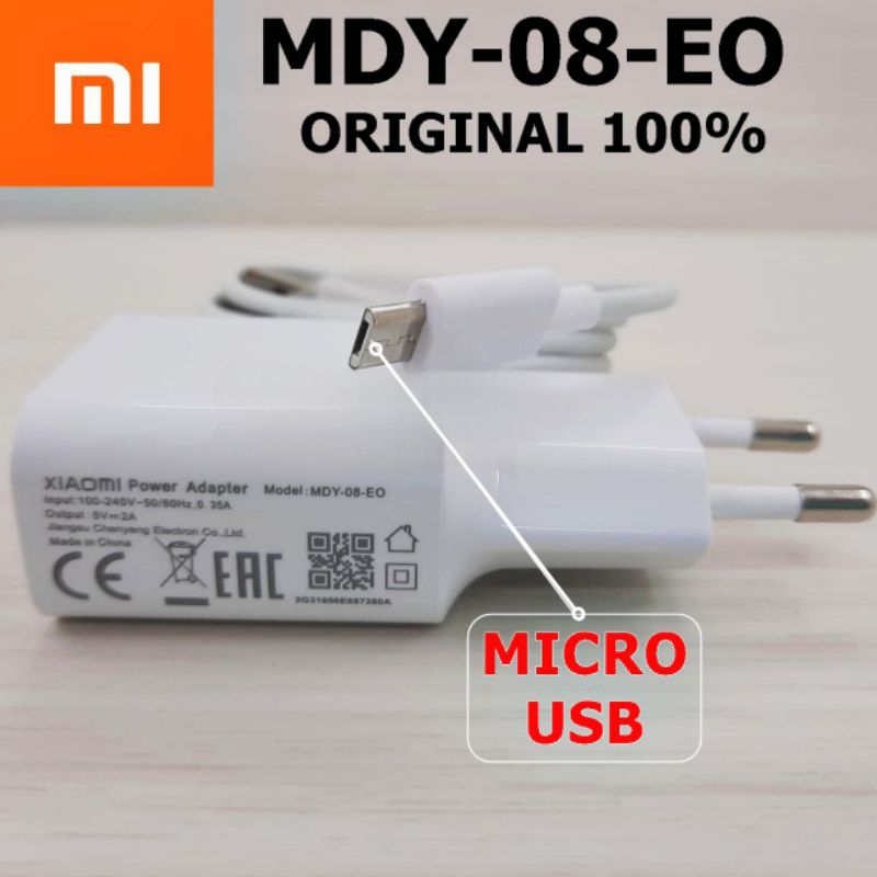 Charger Micro Usb Casan Xiaomi Redmi Note 2 3s 4a 4x 5 5a 6 Pro 7 7a 9a 9c Cas Carjer Original 100%