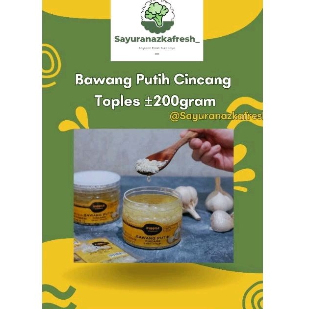 

Bawang Putih Cincang Toples [±200gram]