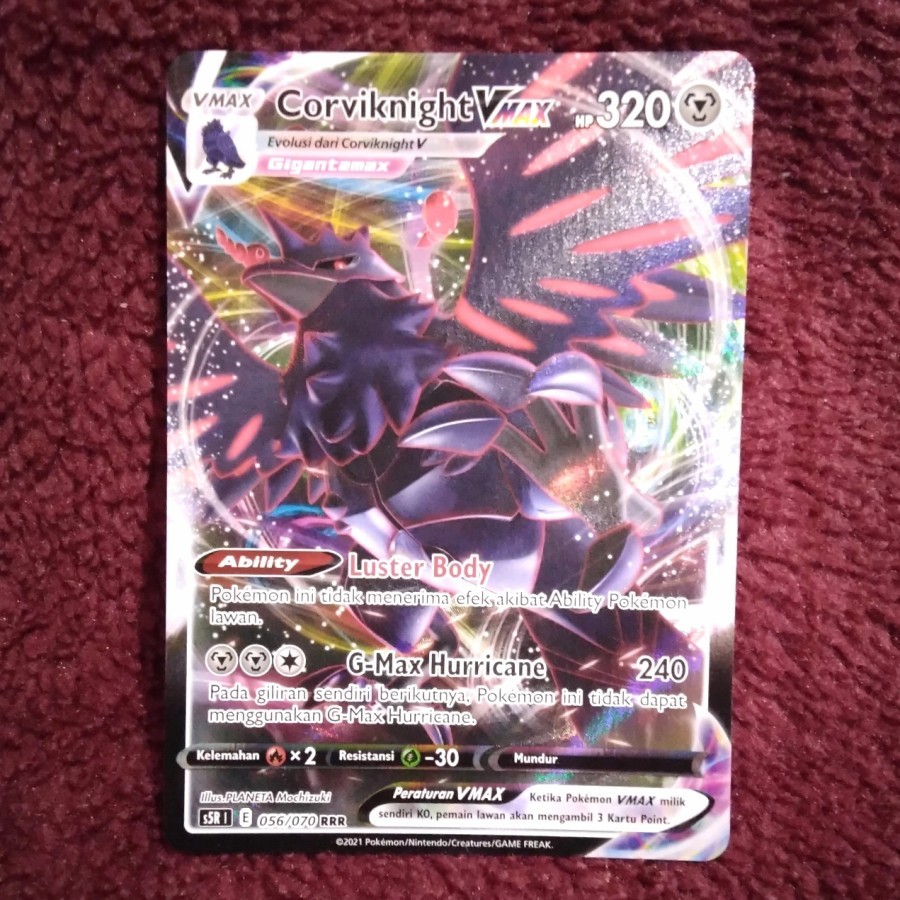 Corviknight VMAX v max RRR - Pokemon TCG Indonesia foil holo