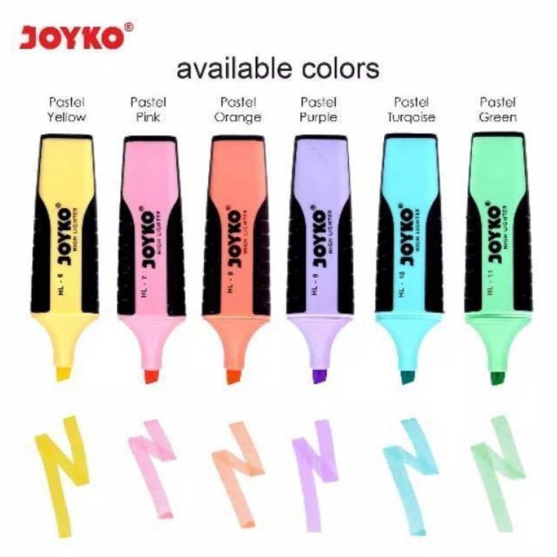 

SEGERA BELI Highlighter Warna Pastel Colors Joyko Textliner Harga Satuan