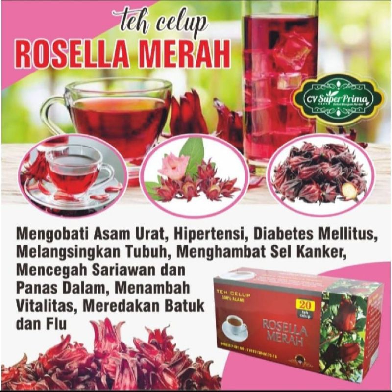 

TEH ROSELLA MERAH. TEH CELUP HERBAL