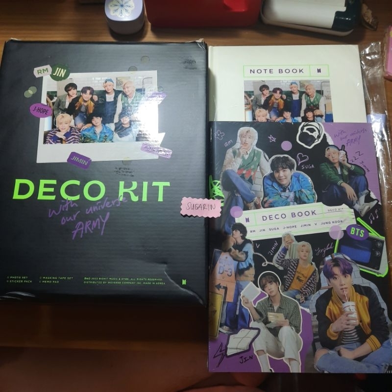 [READY STOCK] OFFICIAL DECOKIT SET BTS OUTBOX DECOBOOK NOTEBOOK