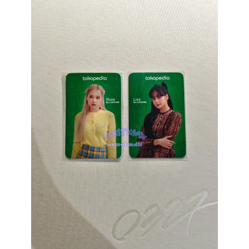 PC PHOTOCARD OFFICIAL BLACKPINK ROSE LISA TOKO HIJAU IJO