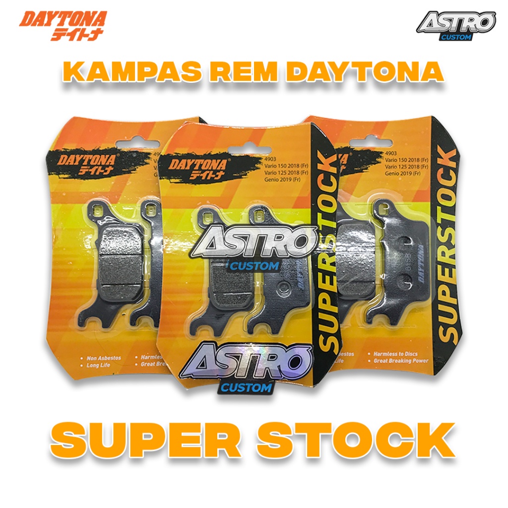 TERBATAS Kampas Rem Vario 125 Vario 15 Genio Dispad Depan Daytona SUPERSTOCK